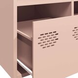 vidaXL Komoda ružičasta 101,5x39x73,5 cm hladno valjani čelik | shoptok.hr