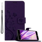 Cadorabo LG K10 2017 v klasična temno modra - ovitek v cvetličnem dizajnu z magnetnim zapiranjem, stoječo funkcijo in režami za kartice, (20567541) | Shoptok.si
