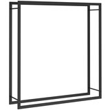 vidaXL Stalak za drva za ogrjev mat crni 110x28x116 cm čelični | shoptok.hr