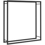 vidaXL stojalo za drva mat črno 110x28x116 cm jeklo | Shoptok.si