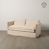Ixia Kremno bela lanena sedežna garnitura 180 cm – | Shoptok.si