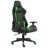 vidaXL Okretna igraća stolica zelena PVC | shoptok.hr