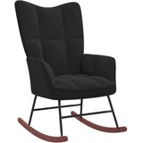  Gugalni stol s stolčkom črn žamet, (20804164) | Shoptok.si