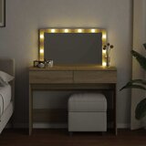  Toaletni stolić s LED svjetlima boja hrasta 100x40x120 cm | shoptok.hr