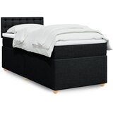  Box spring krevet s madracem crni 80 x 200 cm od tkanine Cijene