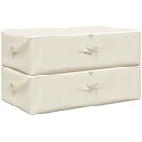  Kutije za pohranu 2 kom od tkanine 70 x 40 x 18 cm krem | shoptok.hr