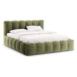 Micadoni Zelena oblazinjena zakonska postelja s prostorom za shranjevanje z letvenim dnom 180x200 cm Lupine – Home | Shoptok.si