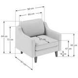 Atelier Del Sofa 1-Seat sofa fotelja robin 1 beach walnut | ePonuda.com