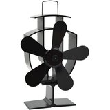  Ventilator za peć na toplinski pogon s 5 lopatica crni | shoptok.hr