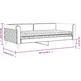 vidaXL Dnevni krevet s madracem žuti 100 x 200 cm baršunasti | shoptok.hr