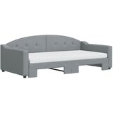  Dnevni krevet na razvlačenje svjetlosivi 100x200 cm od tkanine | shoptok.hr