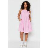 Trendyol Curve Plus Size Dress - Pink - A-line | shoptok.hr
