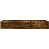 vidaXL Okvir kreveta s ladicama boja dimljenog hrasta 90x190 cm drveni | shoptok.hr