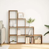 vidaXL Pregrada s knjižno omaro 4-nad. artisan hrast 131,5x29x131,5 cm | Shoptok.si