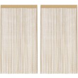 Furnova Zavese iz nitk 2 kosa 140x250 cm bež barve, (21917578) | Shoptok.si