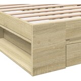  Okvir za krevet s ladicom boja hrasta 90x190 cm drveni | shoptok.hr