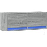  Zidni TV ormarić s LED svjetlima siva boja hrasta 100x31x38 cm | shoptok.hr