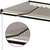  Ročno zložljiva tenda z LED lučmi 450x300 cm krem, (20728815) | Shoptok.si