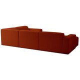 Scandic Opečnato oranžna kotna sedežna garnitura iz tkanine bouclé (v obliki črke "U") Roxy – | Shoptok.si