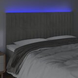  LED uzglavlje svjetlosivo 180x5x118/128 cm baršunasto | shoptok.hr