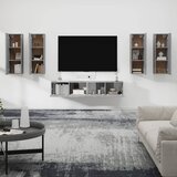 6-dijelni set TV ormarića sivog sonome konstruirano drvo | Shoptok.si