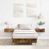  Okvir kreveta bez madraca dimljeni hrast 100x200 cm | shoptok.hr