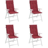  Jastuci za vrtne stolice 4 kom boja vina 120x50x3 cm od tkanine | Eponuda.com