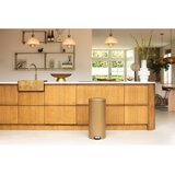 Brabantia Koš za smeti s pedalom 30 L s plastičnim vložkom - Warm Brass | Shoptok.si
