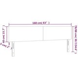  Uzglavlje crno 160x5x78/88 cm baršunasto | shoptok.hr
