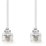 Telefonski Kabel RJ11 Muski-RJ11 Muski 10.0 m Bijeli