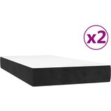  s oprugama i madracem crni 200x200 cm baršunasti | shoptok.hr