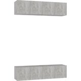 Furnova TV omarice 4 kosi betonsko sive 60x30x30 cm iverna plošča, (21924088) | Shoptok.si