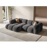 Cosmopolitan Design Siva baršunasti kutna garnitura (s lijevim kutom/s ležaljkom) Loretto – | shoptok.hr