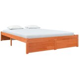 vidaXL Konstrukcija postelje Voskast rjav 150 x 200 cm, (5000121534) | Shoptok.si