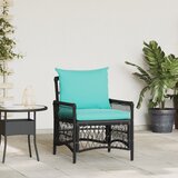 vidaXL vrtna stolica s jastucima crna 60x70x78 cm poli ratan | shoptok.hr