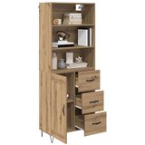 vidaXL Visok predalnik s predalom Umetni hrast 69,5 x 32,5 x 180 cm | Shoptok.si