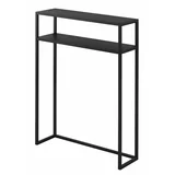 Črna kovinska stranska mizica 18x60 cm Tower –