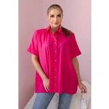 Kesi Cotton fuchsia shirt with short sleeves