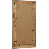 Zidno ogledalo Crna i smeđa 50 x 2 x 90 cm Čvrsto drvo akacije | shoptok.hr