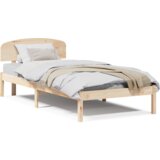 vidaXL Krevet s uzglavljem 75x190 cm Solidno drvo Bora | shoptok.hr
