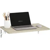 Stenska pisalna miza iverna plošča, kovina 60D x 40Š x 16V cm hrast, (5000243034)