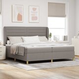  Krevet s opruga kutije Sivo-smeđa 200 x 200 cm tkanina | shoptok.hr