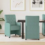  Blagovačke stolice s kotačima 2 pcs zelena boja mora Baršun | shoptok.hr