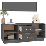 TV ormarić sivi 100x34x40 cm od masivne borovine | Eponuda.com