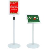  Stojalo za plakat srebrna 33 x 33 x 123 cm PVC in jeklo, (5000201128) | Shoptok.si