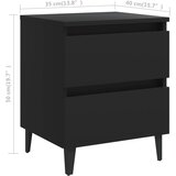  Noćni ormarići 2 kom crni 40 x 35 x 50 cm od konstruiranog drva | shoptok.hr
