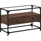 TV ormarić sa staklenom površinom boja hrasta 80x35x51 cm drvo | Eponuda.com