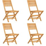 Maison Chic Zložljivi Vrtni Stoli - Stol za vrti 4 kosi 47x62x90 cm trdna tikovina JS2832, (21876633) | Shoptok.si