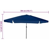  Vrtni suncobran Azurnoplava 394 x 394 x 248 cm | shoptok.hr