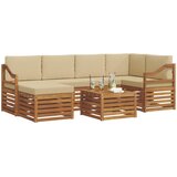  Set vanjskih sofa 7 kom. Prirodna i bež Poliester | shoptok.hr